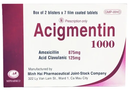 Hình ảnh Acigmentin 1000