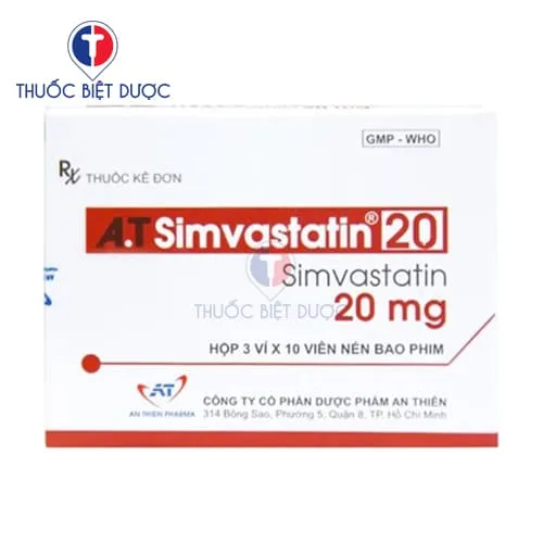 Hình ảnh A.T Simvastatin 20