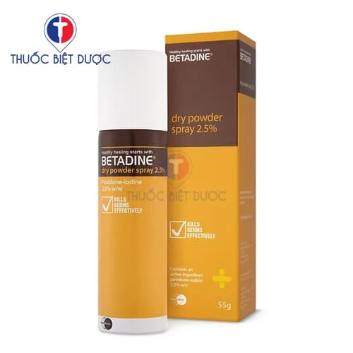 Hình ảnh Betadine Dry powder spray 2.5% w/w