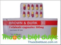 Hình ảnh Brown & Burk Cephalexin capsules 500mg