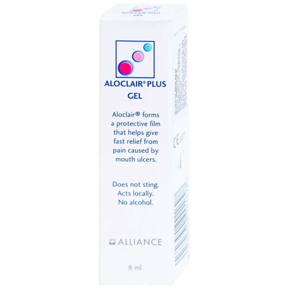 Hình ảnh Gel bôi Aloclair Plus Gel giảm đau, kháng viêm và lành viêm loét khoang miệng (8ml)