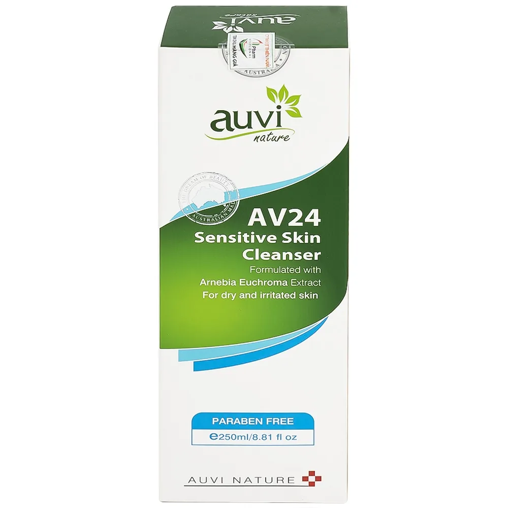 Hình ảnh Gel tắm Auvi Nature AV24 Sensitive Skin Cleanser giúp làm sạch da và dưỡng ẩm (250ml)