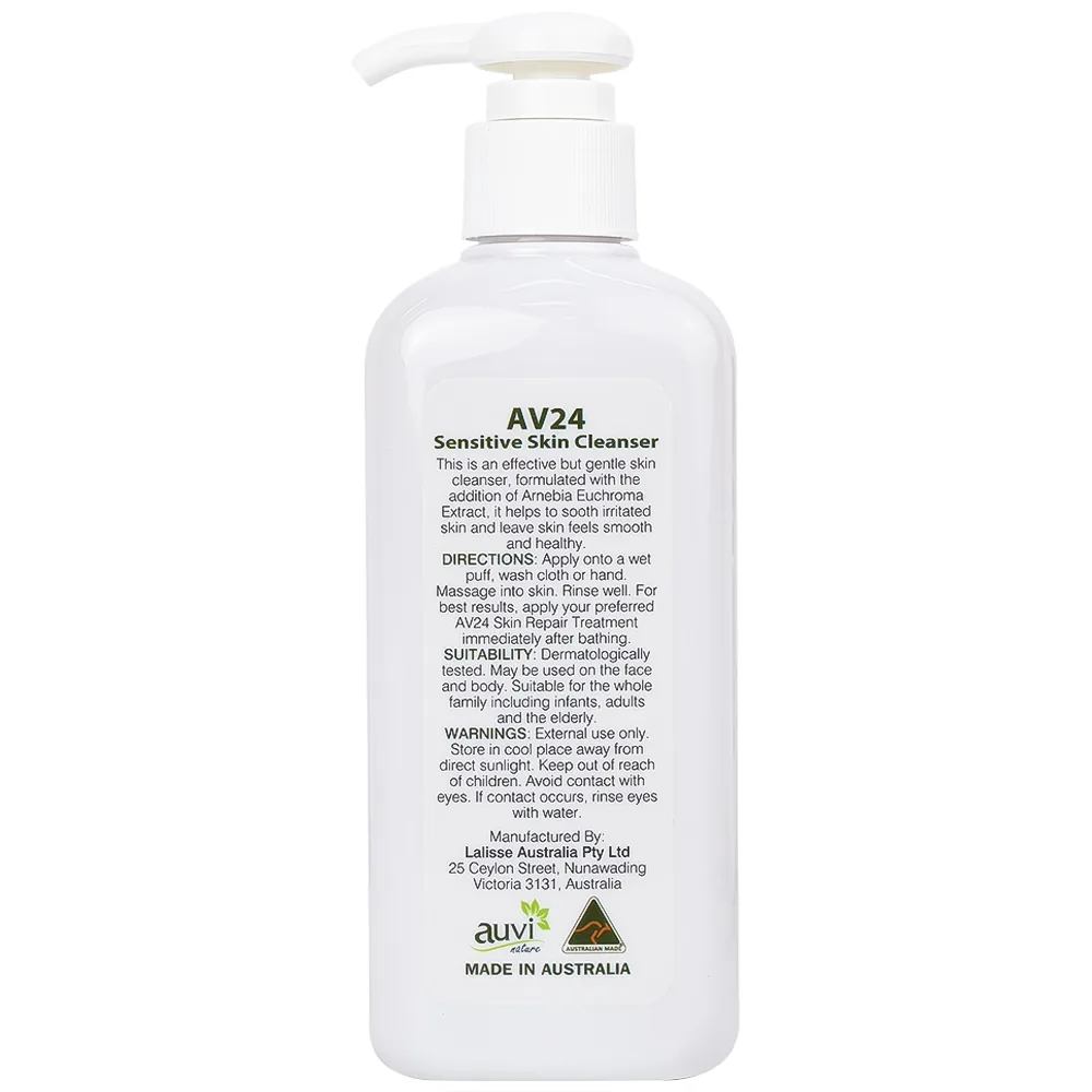 Hình ảnh Gel tắm Auvi Nature AV24 Sensitive Skin Cleanser giúp làm sạch da và dưỡng ẩm (250ml)