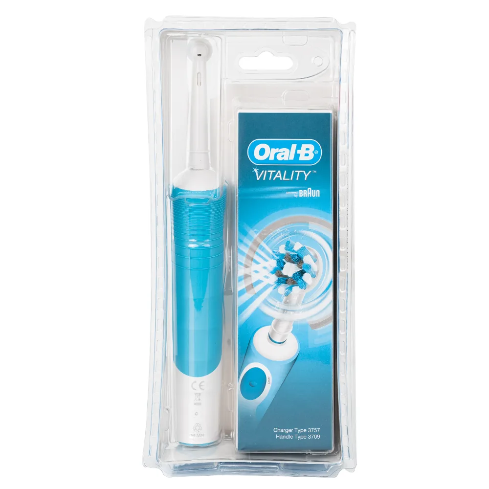 Hình ảnh Bàn chải điện Oral-B Vitality Ultrathin D12.513 giúp làm sạch mảng bám trên răng, loại bỏ các vết ố răng