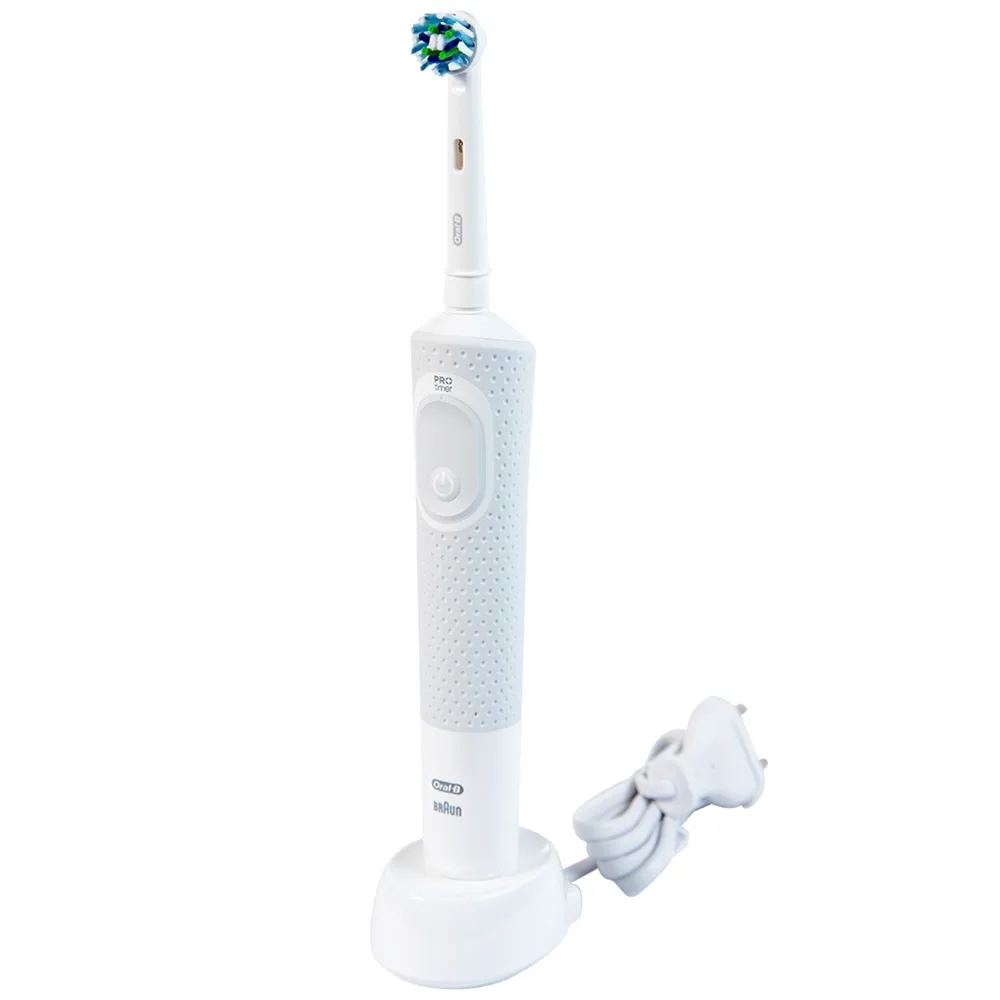 Hình ảnh Bàn chải đánh răng điện Oral-B Vitality CrossAction White D100.413.1 loại bỏ được mảng bám và vết ố trên răng