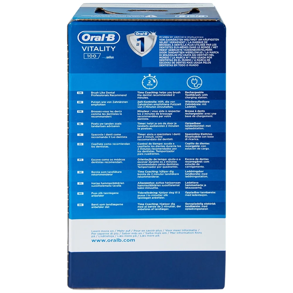 Hình ảnh Bàn chải đánh răng điện Oral-B Vitality CrossAction White D100.413.1 loại bỏ được mảng bám và vết ố trên răng