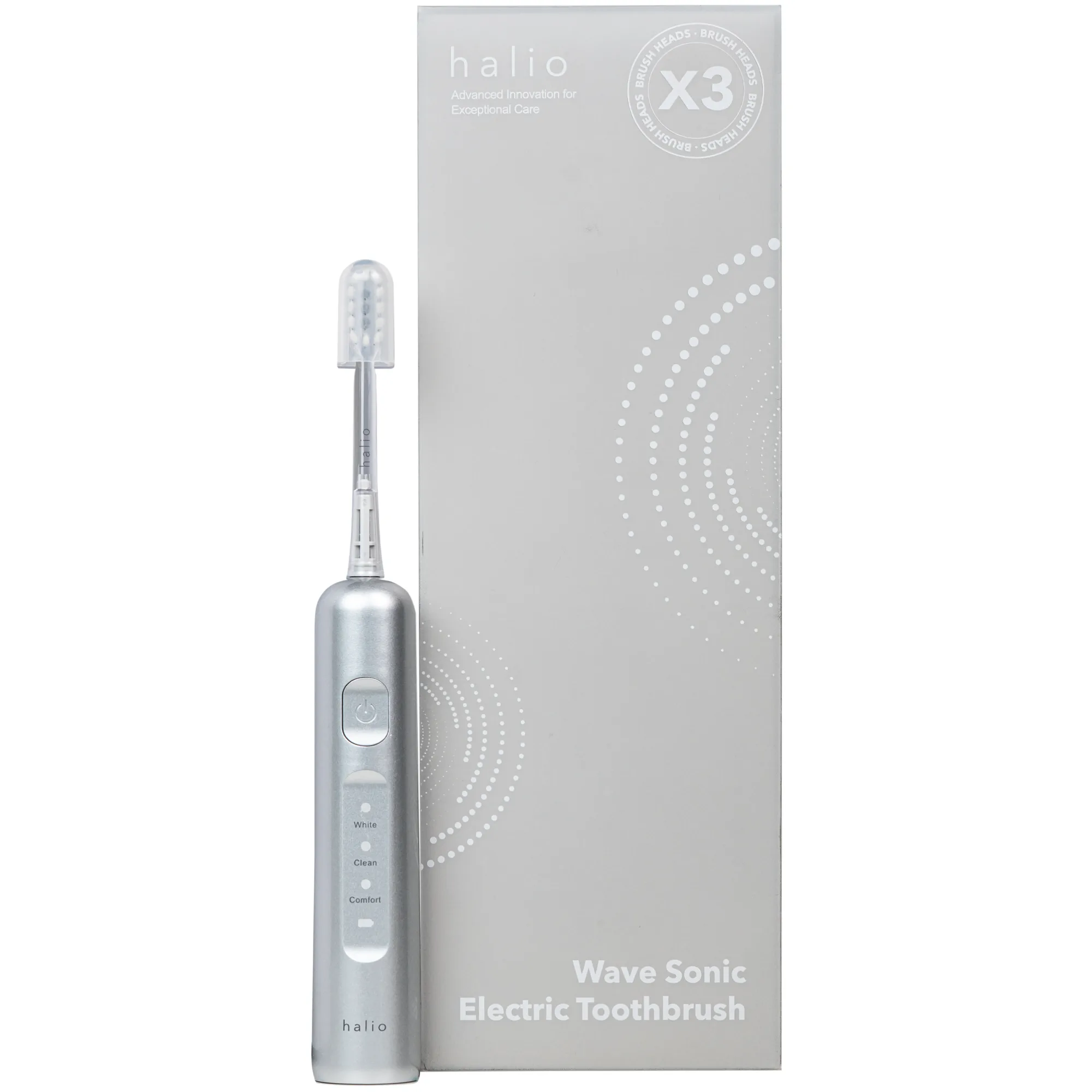 Hình ảnh Bàn chải điện công nghệ chuyển động kép halio wave sonic electric toothbrush - silver frost (màu xám)