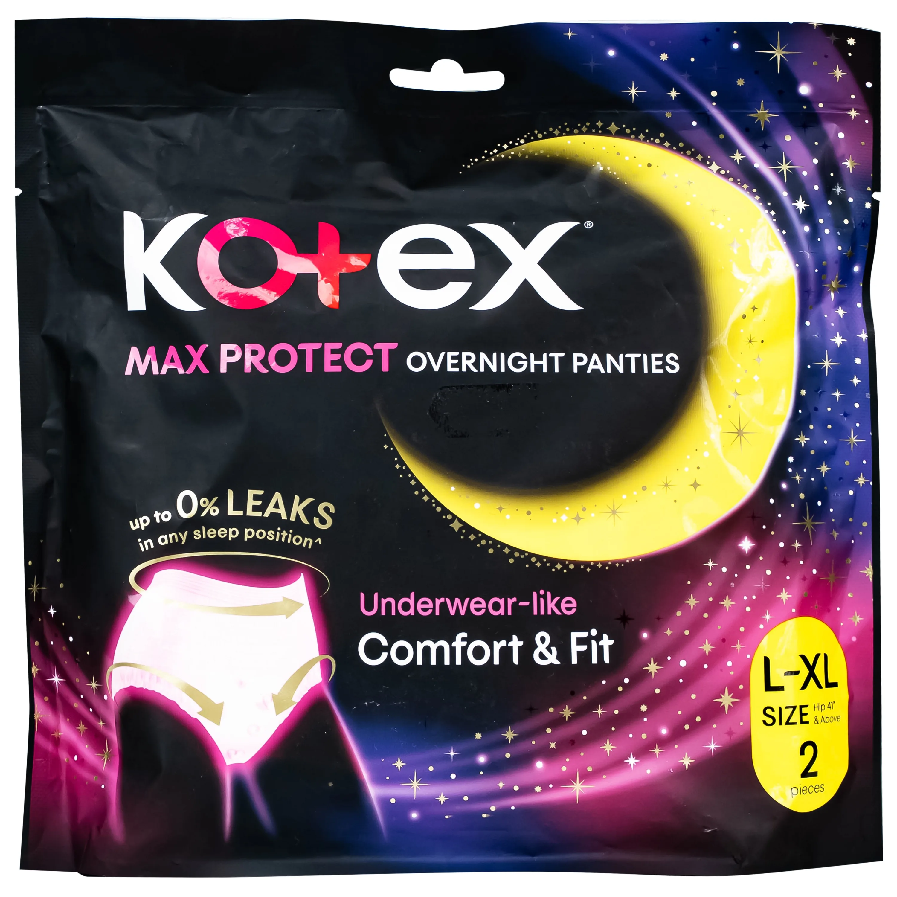 Hình ảnh Băng vệ sinh dạng quần Kotex max protect (gói 2 miếng) Size L-XL