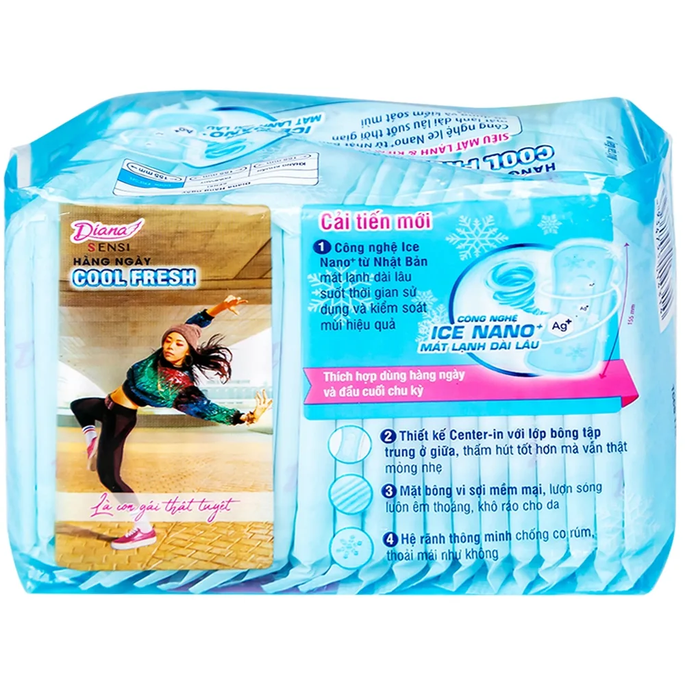 Hình ảnh Băng vệ sinh hàng ngày Diana Sensi Cool Fresh Unicharm (20 miếng)