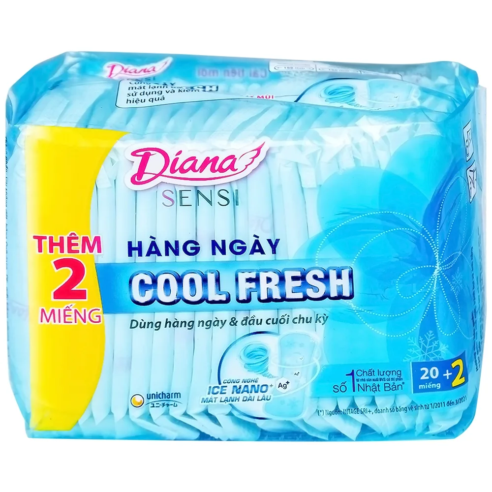 Hình ảnh Băng vệ sinh hàng ngày Diana Sensi Cool Fresh Unicharm (20 miếng)