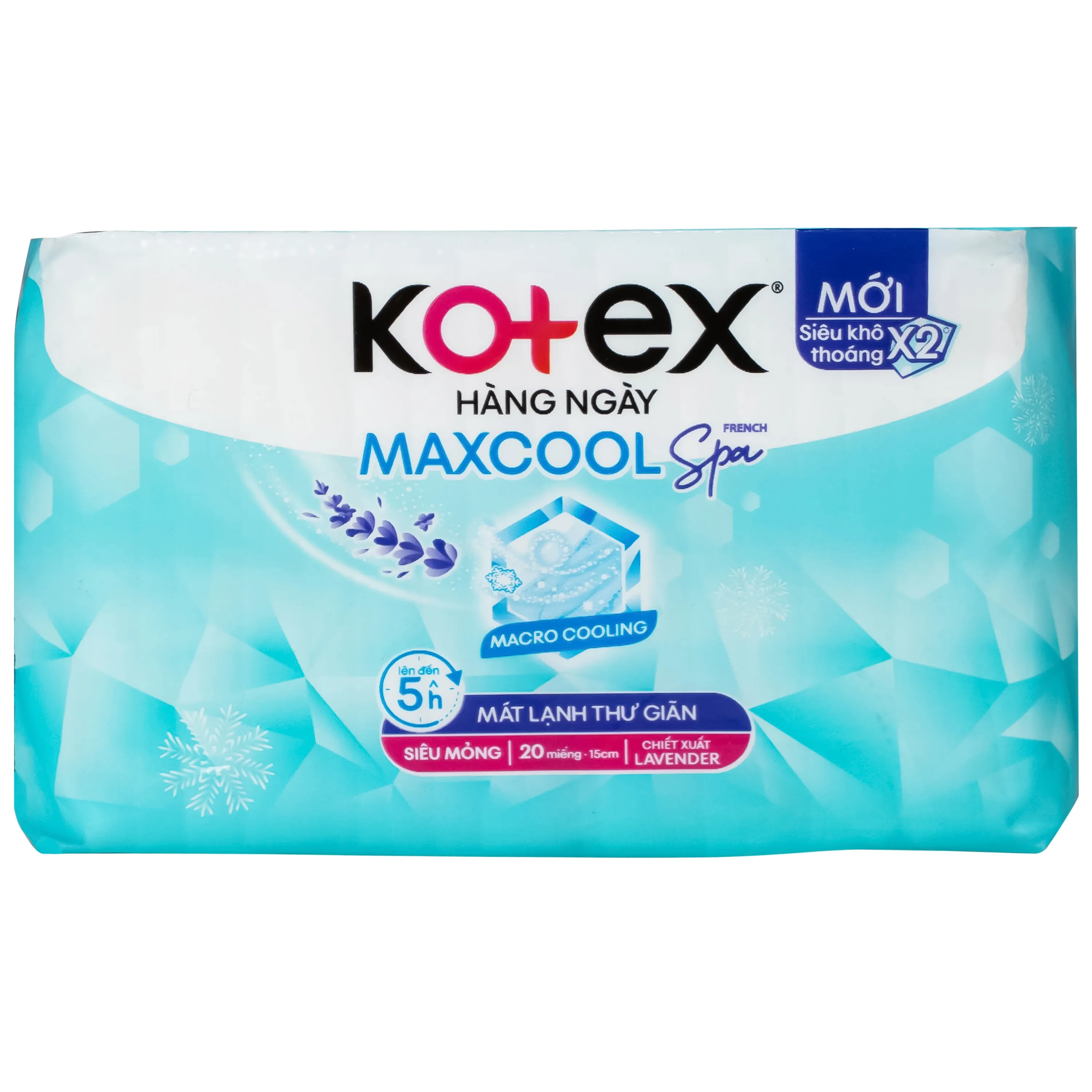 Hình ảnh Băng vệ sinh Kotex hàng ngày maxcool french spa (Gói 20 miếng)