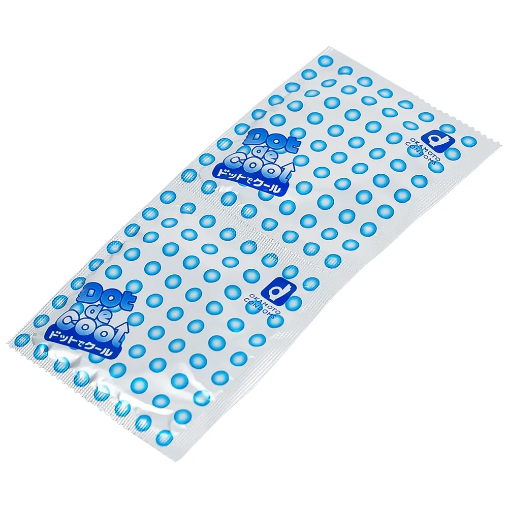 Hình ảnh Bao cao su Okamoto Dot De Cool mang đến cảm giác mát lạnh sảng khoái (3 cái)