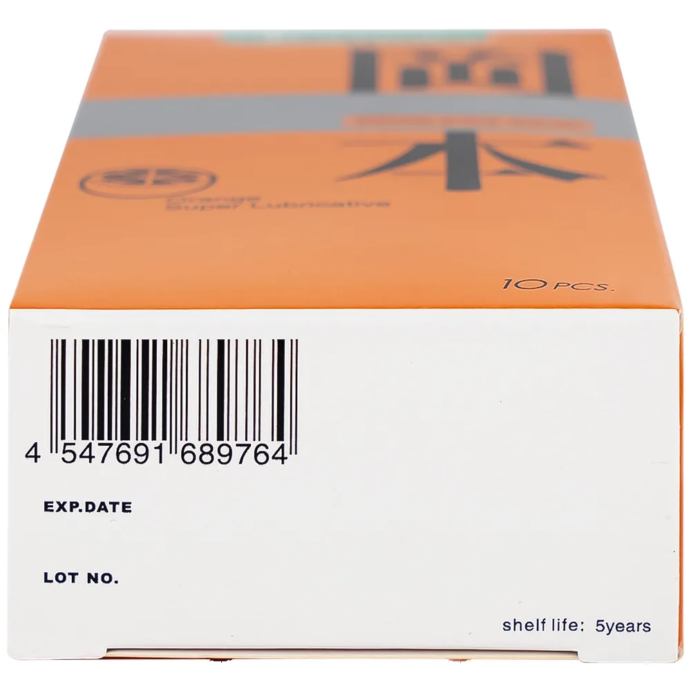 Hình ảnh Bao cao su Okamoto Skinless skin Orange mềm mại, dẻo dai (10 cái)