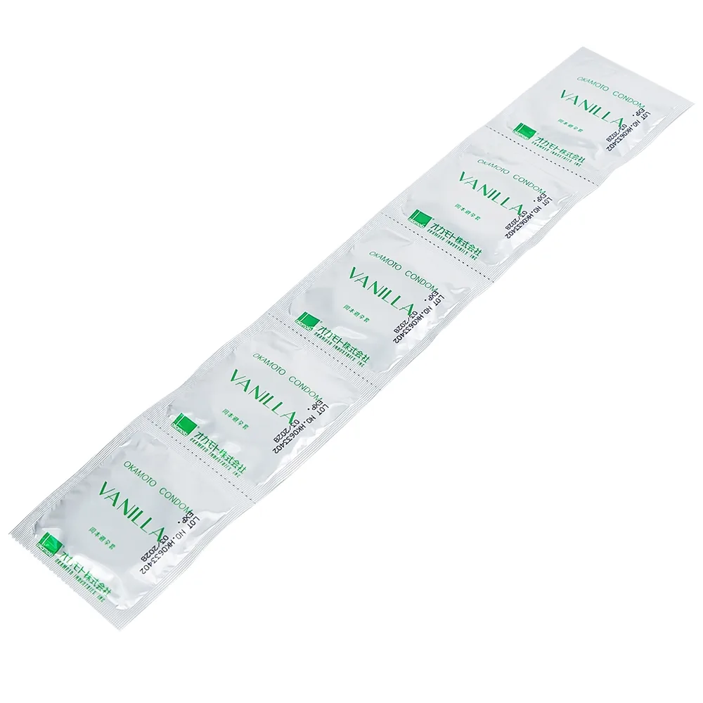 Hình ảnh Bao cao su Okamoto Skinless skin Vanilla mềm mại, dẻo dai (10 cái)