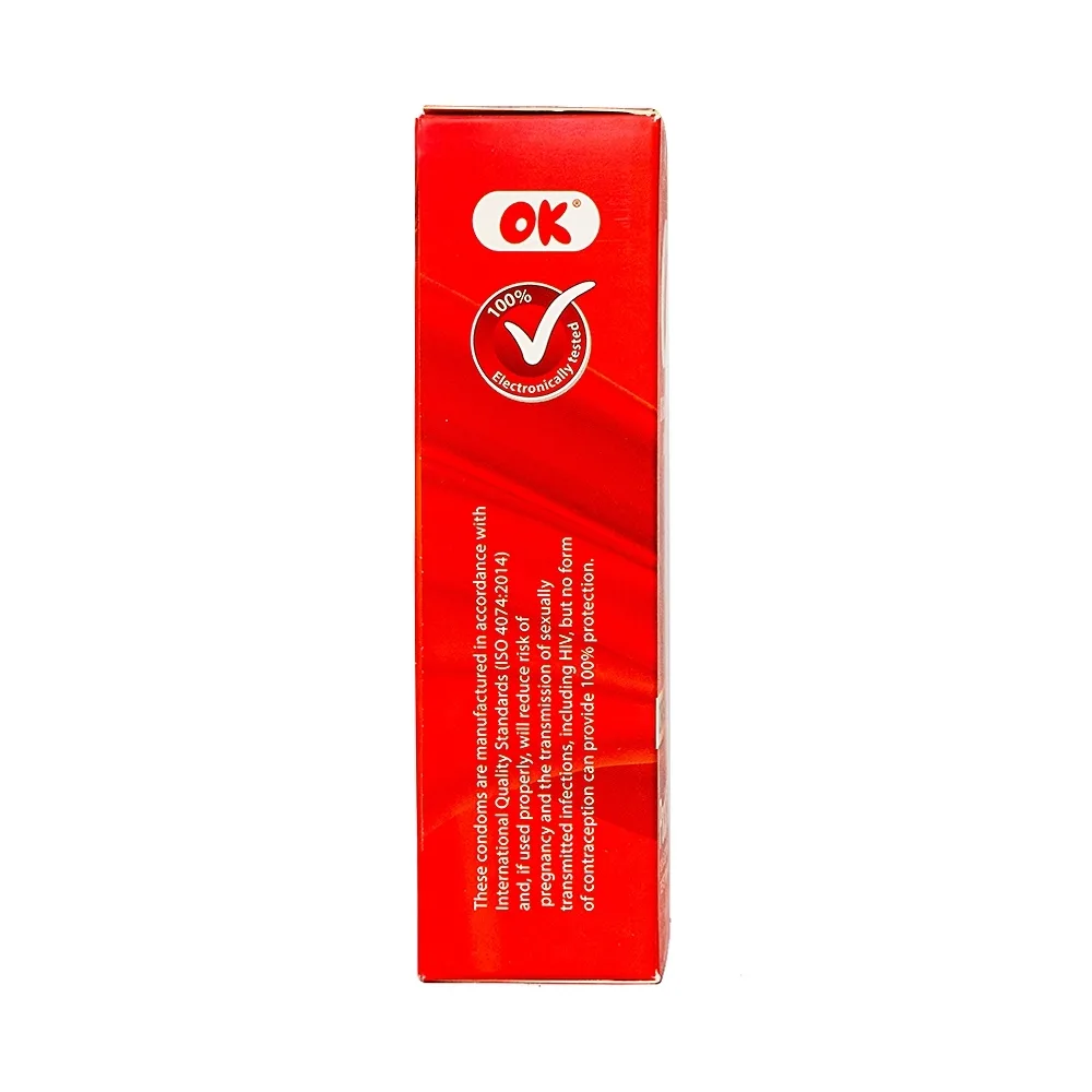 Hình ảnh Bao cao su OK Original không mùi, bổ sung chất bôi trơn và không chứa chất diệt tinh trùng (12 cái)