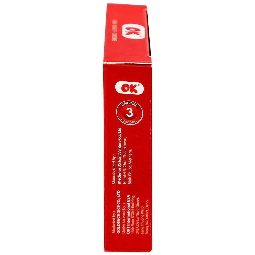 Hình ảnh Bao cao su OK Original không mùi, kích thước phù hợp giúp phòng tránh thai (3 cái)