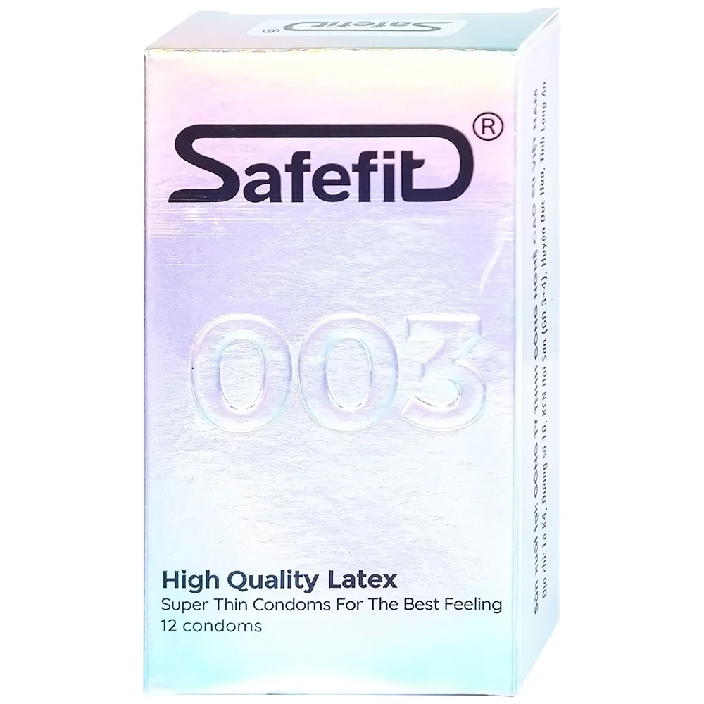 Hình ảnh Bao cao su Safefit 003 S52 siêu mỏng, không gây kích ứng, có chất bôi trơn (12 cái) 