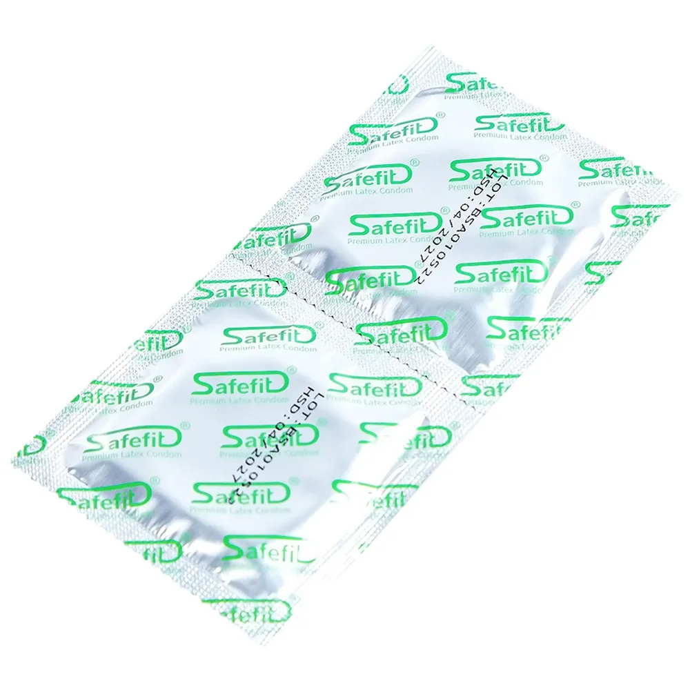 Hình ảnh Bao cao su Safefit 003 S52 siêu mỏng, không gây kích ứng, có chất bôi trơn (12 cái) 