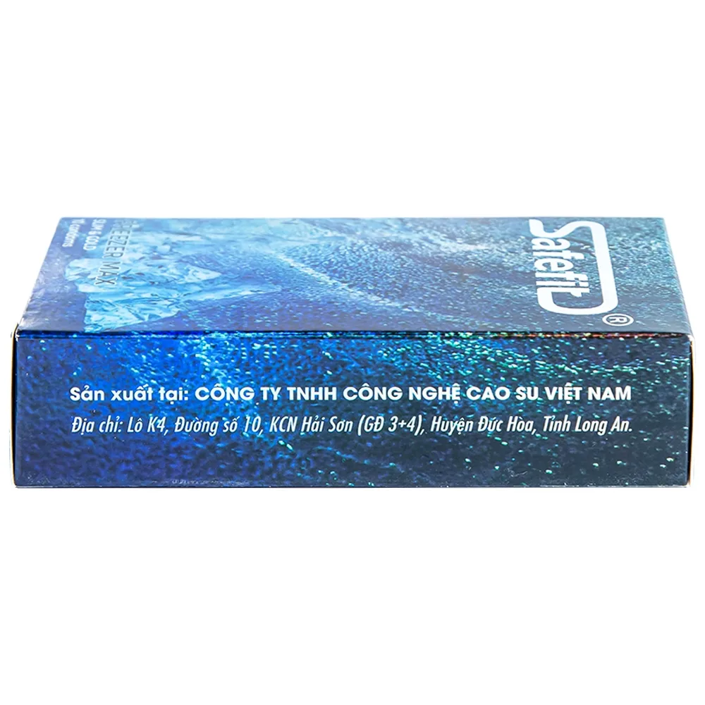 Hình ảnh Bao cao su Safefit Freezer Max S52 chứa nhiều gel làm mát, kéo dài thời gian (10 cái)