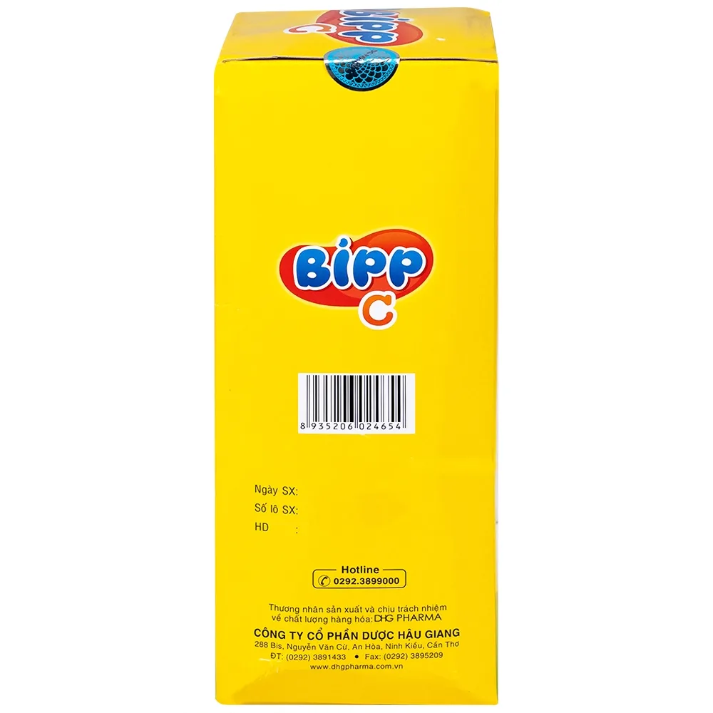 Hình ảnh Viên ngậm Bipp C DHG Pharma vị cam hỗ trợ tăng cường sức đề kháng (35 gói)