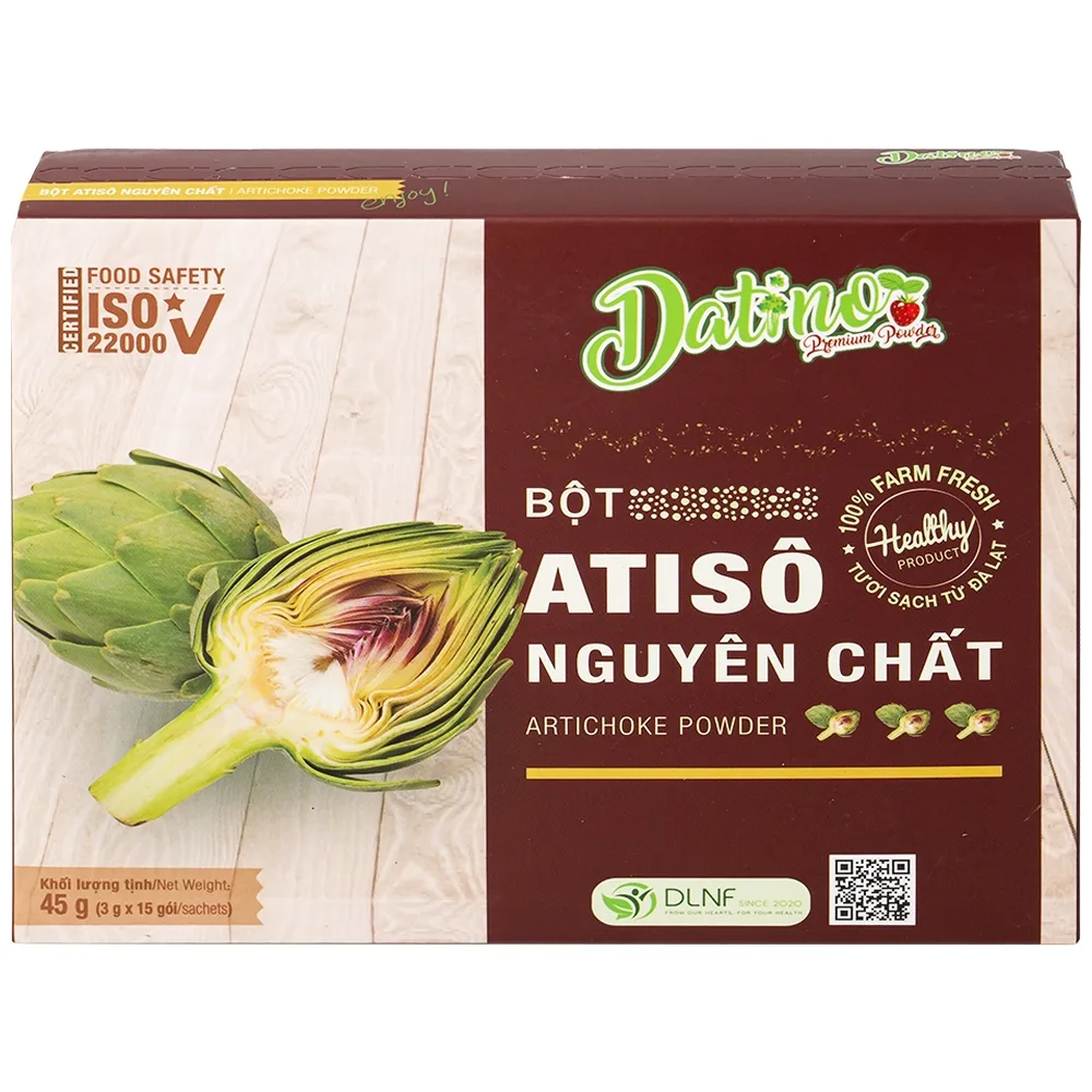 Hình ảnh Bột Atisô nguyên chất Datino hỗ trợ mát gan, giải độc cơ thể (3g x 15 gói)