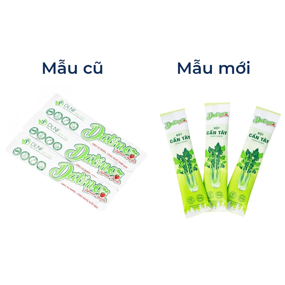 Hình ảnh Bột Cần Tây nguyên chất Datino hỗ trợ giảm cholesterol xấu trong máu (3g x 15 gói)