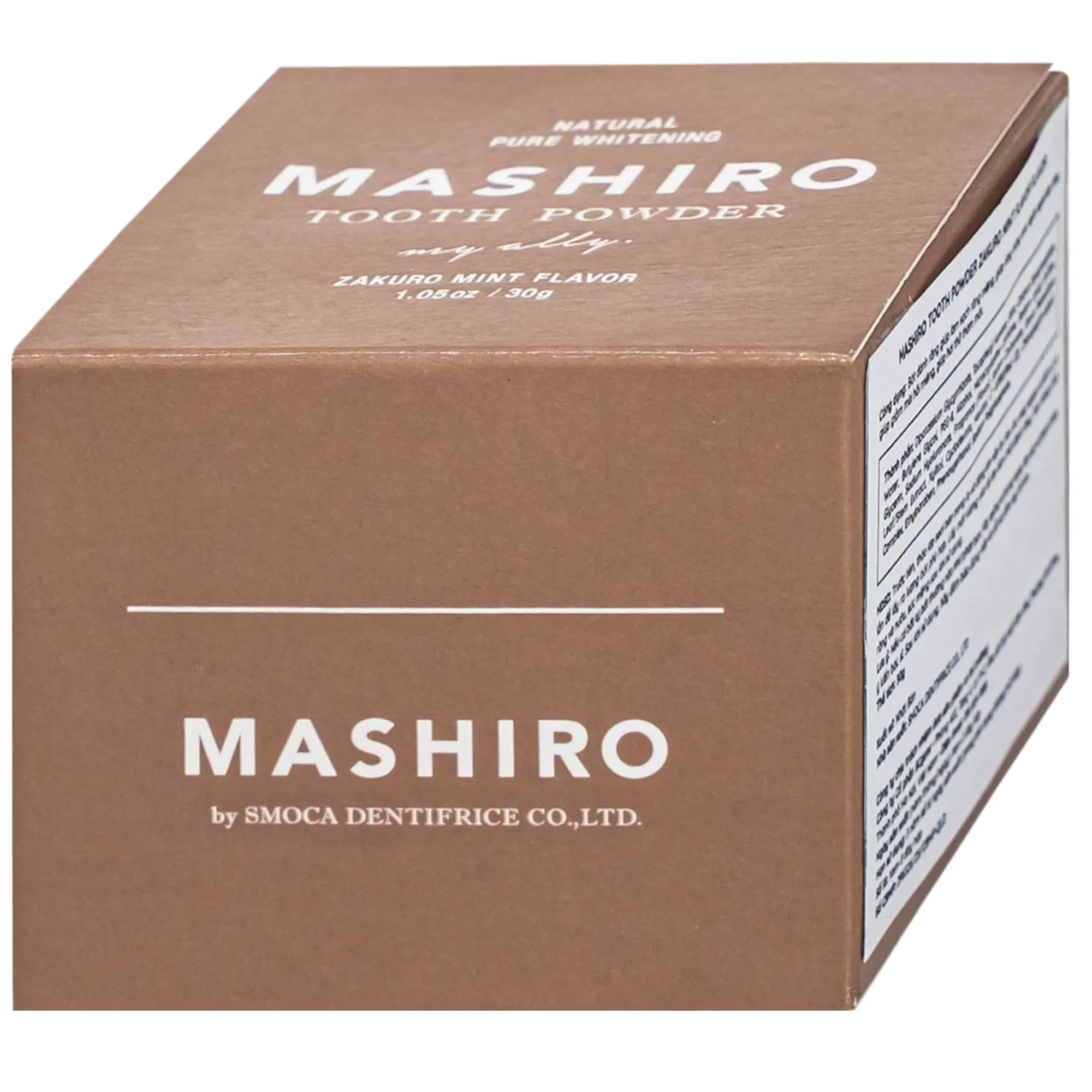Hình ảnh Bột đánh trắng răng hương lựu bạc hà Mashiro Tooth Powder Zakuro Mint Flavor 30g