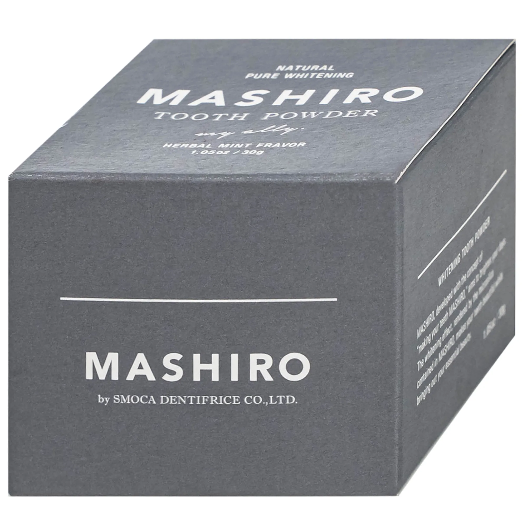 Hình ảnh Bột đánh trắng răng hương thảo mộc bạc hà Mashiro Tooth Powder Herbal Mint Flavor 30g