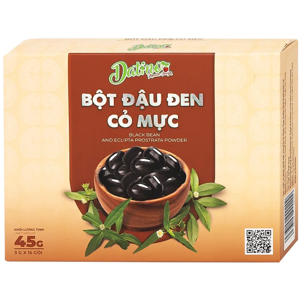 Hình ảnh Bột đậu đen cỏ mực nguyên chất Datino 3g hỗ trợ bồi bổ thận (15g)