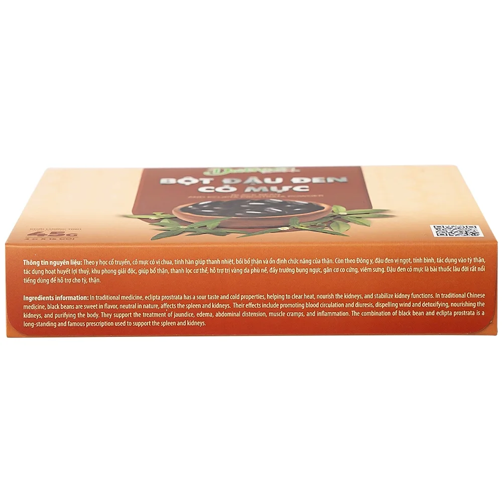 Hình ảnh Bột đậu đen cỏ mực nguyên chất Datino 3g hỗ trợ bồi bổ thận (15g)