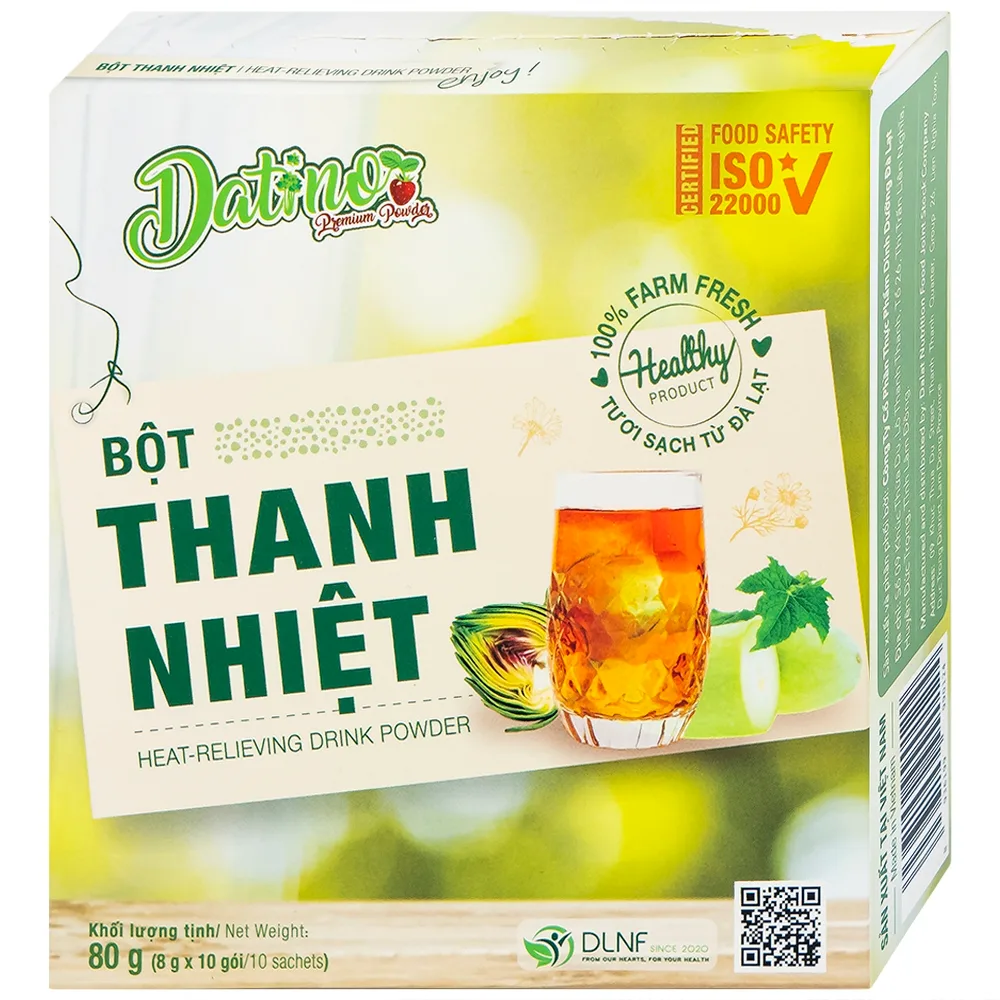 Hình ảnh Bột Thanh Nhiệt Datino mát gan, lợi tiểu, tăng cường sức đề kháng, giảm nhiệt miệng (10 gói)