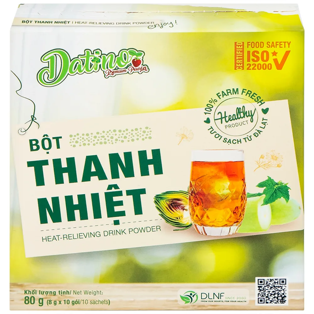 Hình ảnh Bột Thanh Nhiệt Datino mát gan, lợi tiểu, tăng cường sức đề kháng, giảm nhiệt miệng (10 gói)