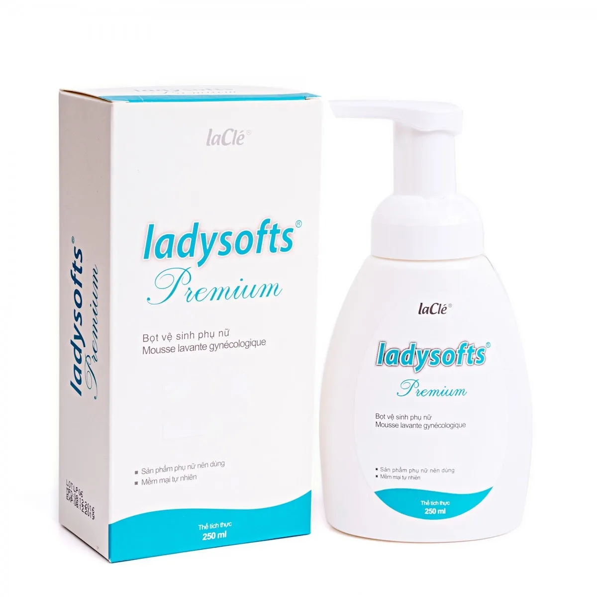 Hình ảnh Bọt vệ sinh phụ nữ Ladysofts Premium Xanh hỗ trợ rửa sạch vùng kín và duy trì độ pH tự nhiên (250ml)