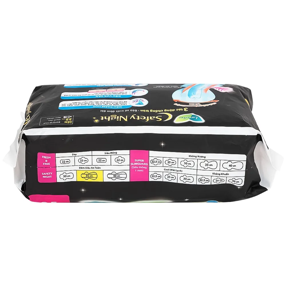 Hình ảnh Băng vệ sinh ban đêm Laurier Safety Night Kao thấm hút nhanh (4 miếng x 35cm)