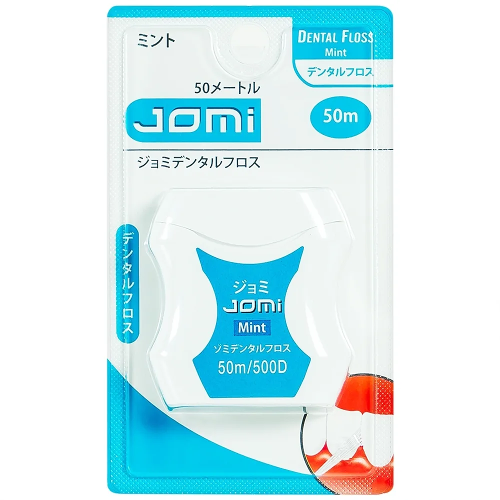 Hình ảnh Chỉ nha khoa Jomi Dental Floss loại trừ các mảng bám, thức ăn dư thừa trong kẽ răng (50m)