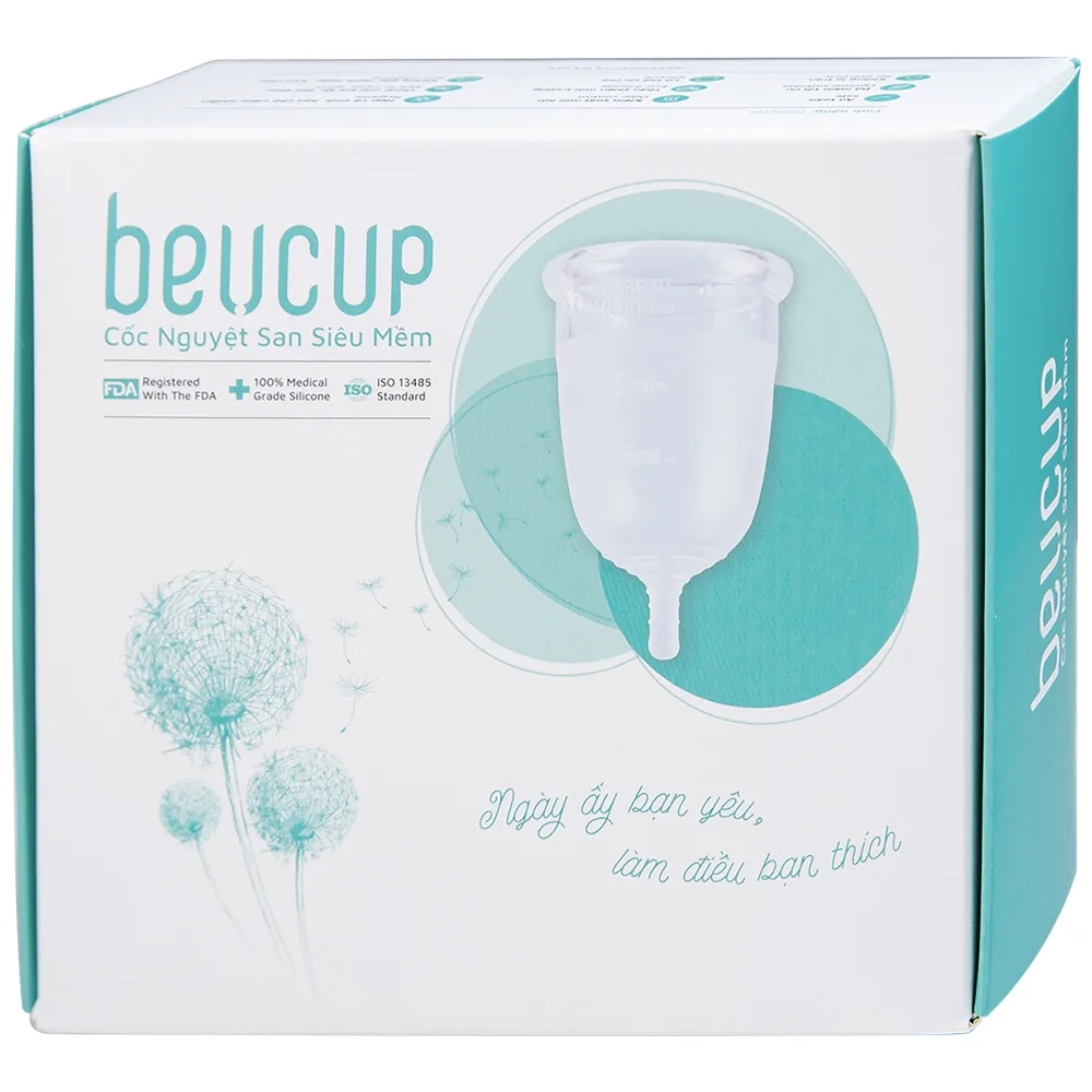 Hình ảnh Cốc nguyệt san Beu Cup 45x65mm siêu mềm, kiểm soát mùi hôi, hạn chế viêm nhiễm