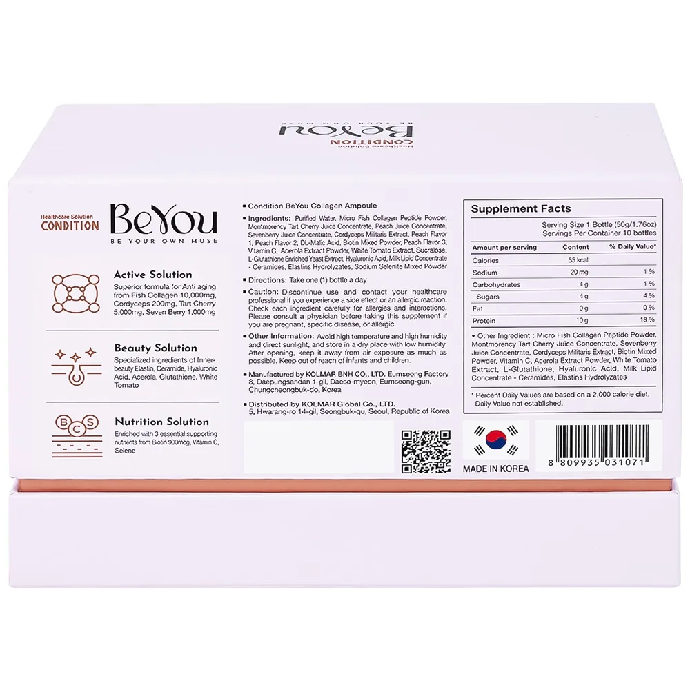 Hình ảnh Thực phẩm bổ sung Collagen Condition Beyou Ampoule 10,000mg (10 chai)
