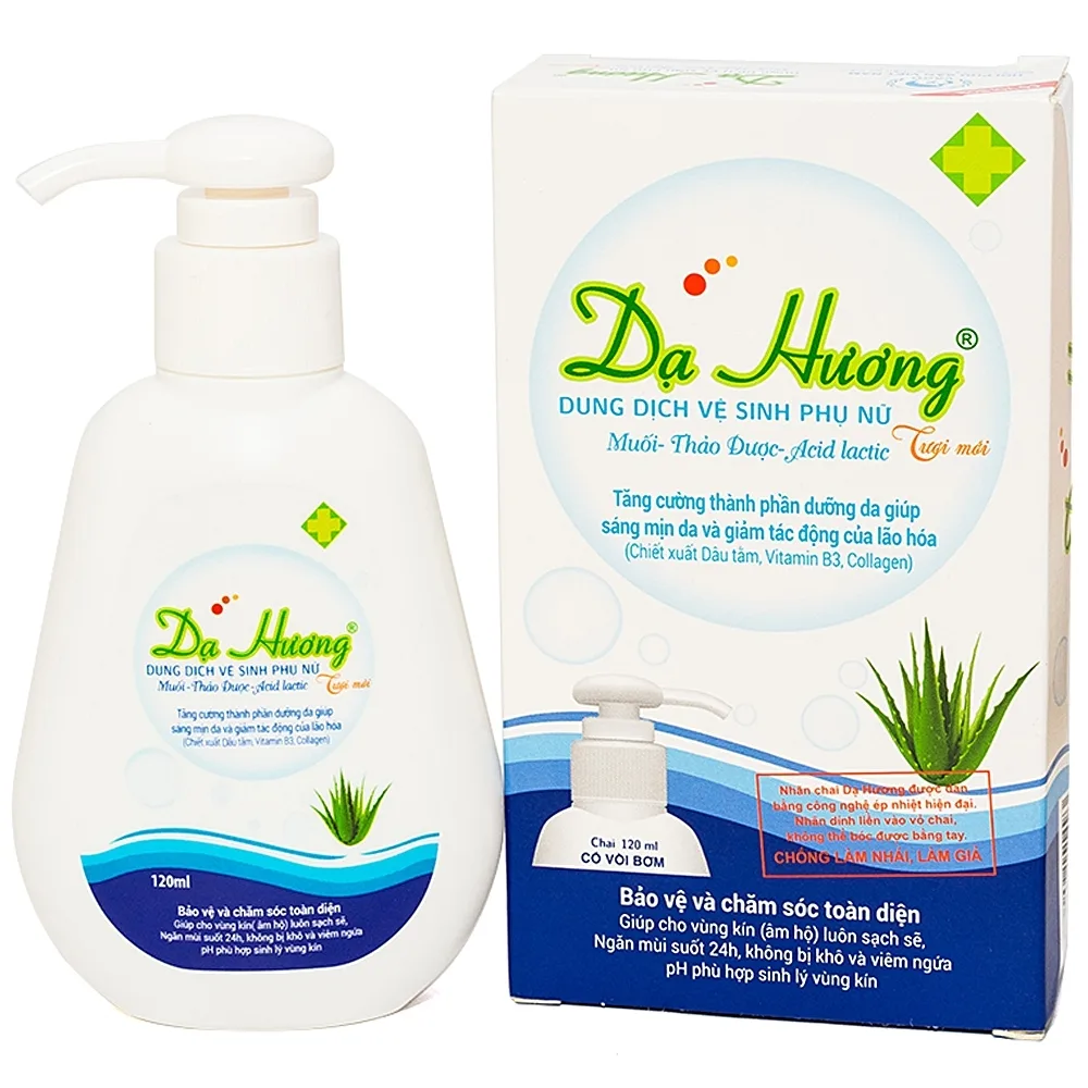 Hình ảnh Dung dịch vệ sinh phụ nữ Dạ Hương Hoa Linh có vòi bơm, làm sạch vùng kín, ngăn mùi suốt 24h (120ml)