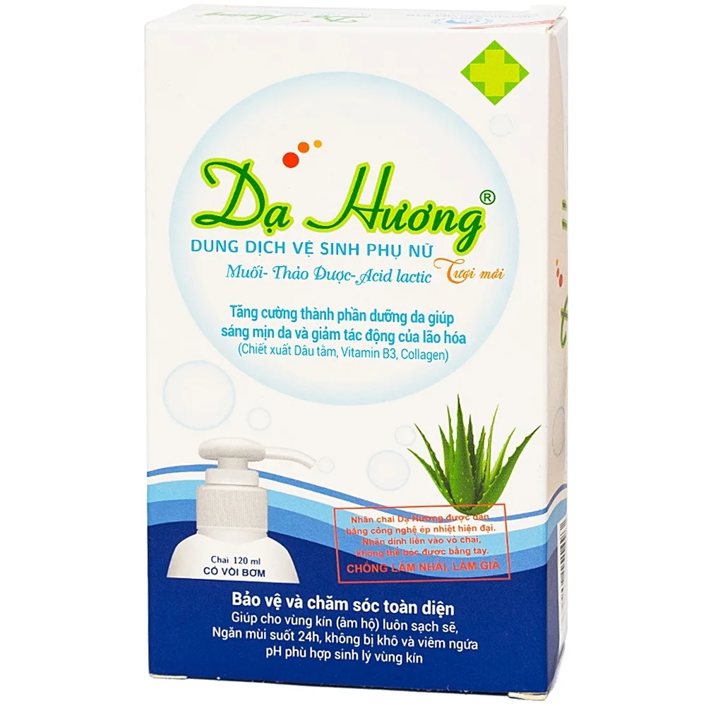 Hình ảnh Dung dịch vệ sinh phụ nữ Dạ Hương Hoa Linh có vòi bơm, làm sạch vùng kín, ngăn mùi suốt 24h (120ml)