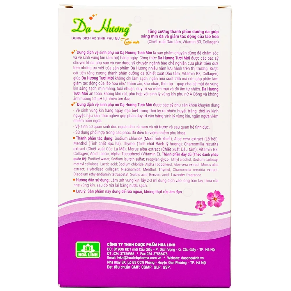 Hình ảnh Dung dịch vệ sinh phụ nữ Dạ Hương Lavender Hoa Linh làm sạch vùng kín, ngăn mùi suốt 24h (100ml)