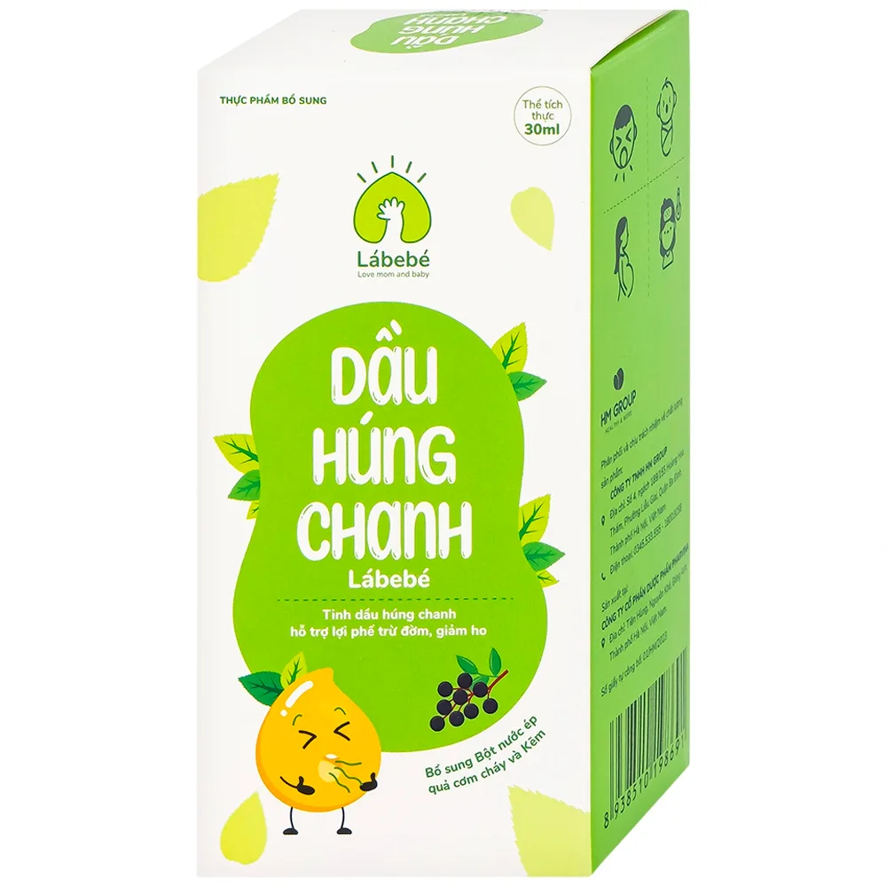Hình ảnh Dầu Húng Chanh Lábebé hỗ trợ lợi phế trừ đờm, giảm ho (30ml)