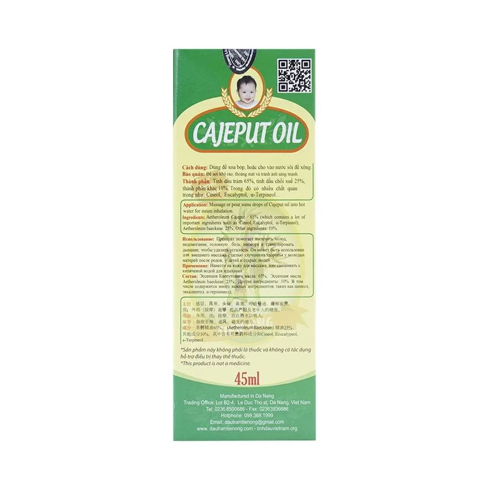Hình ảnh Dầu tràm Tiên Ông phòng và trị cảm mạo, phong hàn, nhức đầu, sổ mũi (45ml)