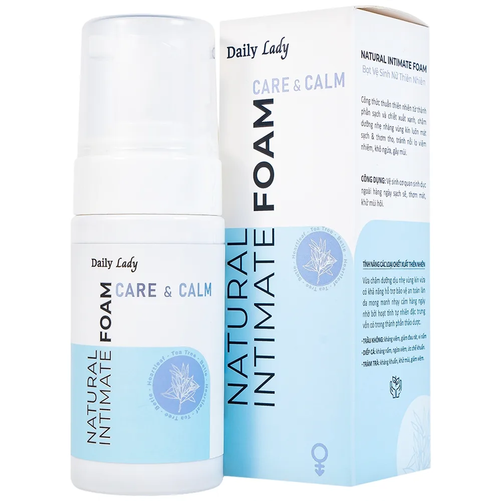 Hình ảnh Dung dịch vệ sinh phụ nữ dạng bọt Daily Lady Care And Calm vệ sinh cơ quan sinh dục, khử mùi hôi (100ml)