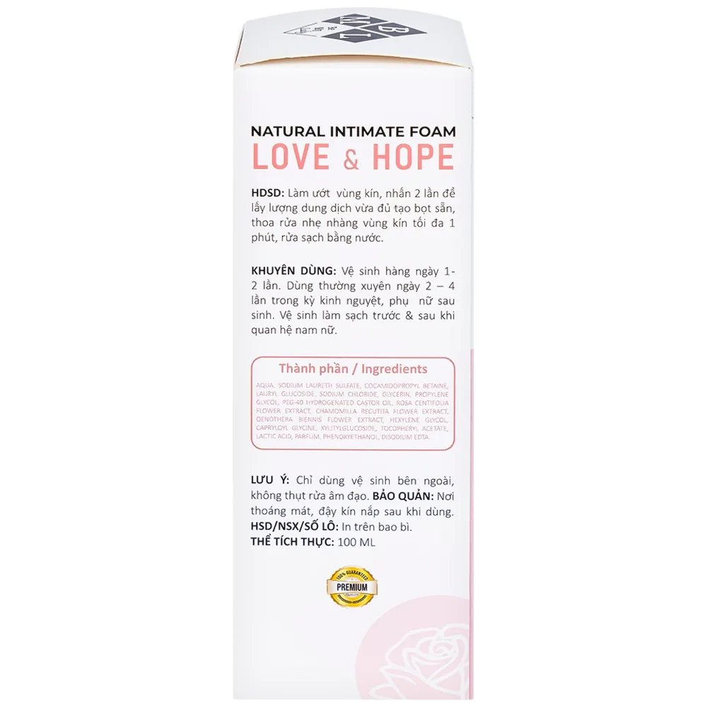 Hình ảnh Dung dịch vệ sinh phụ nữ Daly Lady Love & Hope vệ sinh cơ quan sinh dục, khử mùi hôi (100ml)