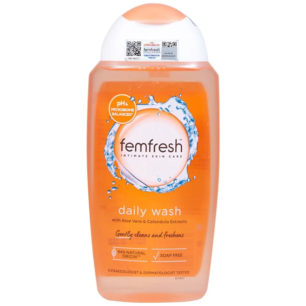 Hình ảnh Dung dịch vệ sinh phụ nữ Femfresh Daily Wash làm sạch, khử mùi hôi, làm thơm vùng kín (250ml)