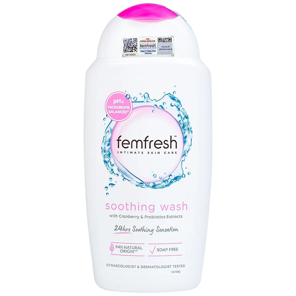Hình ảnh Dung dịch vệ sinh phụ nữ Femfresh Soothing Wash làm sạch, khử mùi hôi, làm thơm vùng kín (250ml)