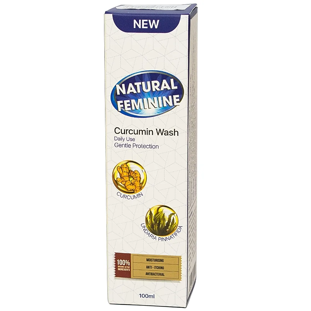 Hình ảnh Dung dịch vệ sinh phụ nữ Natural Feminine Curcumin Wash 100ml làm sạch, dưỡng ẩm da nhạy cảm