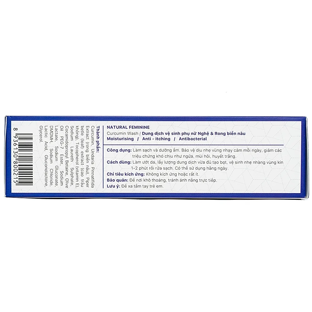 Hình ảnh Dung dịch vệ sinh phụ nữ Natural Feminine Curcumin Wash 100ml làm sạch, dưỡng ẩm da nhạy cảm