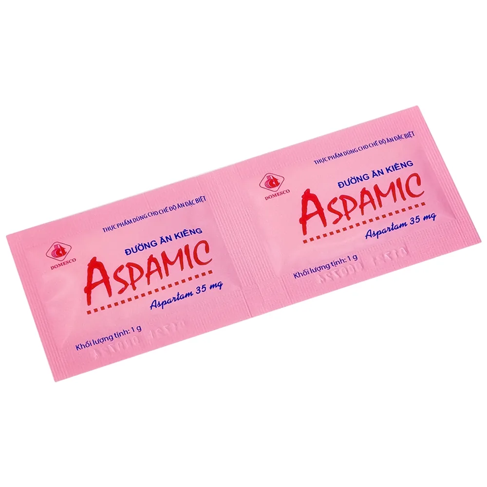 Hình ảnh Đường ăn kiêng Aspamic Domesco dành cho người kiêng ăn chất bột, người tiểu đường, béo phì (50 gói)