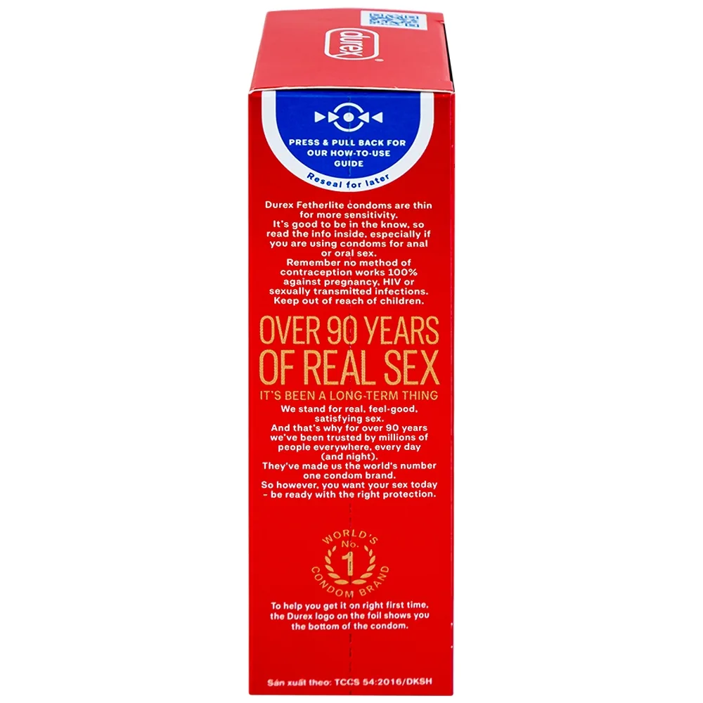 Hình ảnh Bao cao su Durex Fetherlite vừa vặn, độ bảo vệ cao (12 cái)